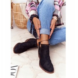 PS1 Svarta smarta korsade stövlar med utskärningar 3