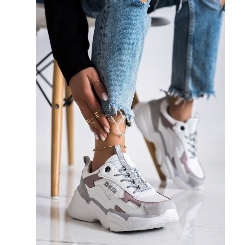 Dam Sneakers Big Star HH274255 beige vit 3