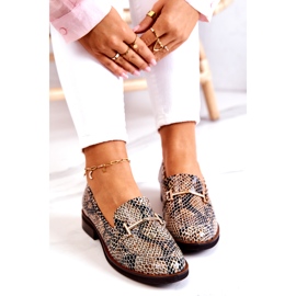 Loafers dam Laura Messi 2307 Beige-Svart 3