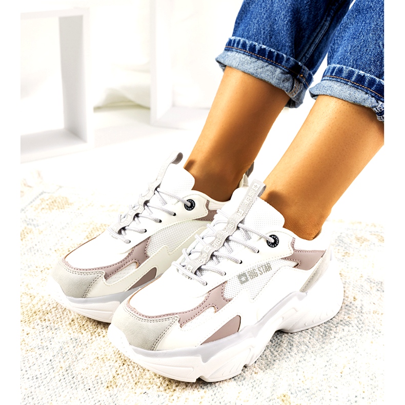 Dam Sneakers Big Star HH274255 beige vit 1