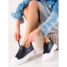 TRENDI Casual svarta sneakers 1