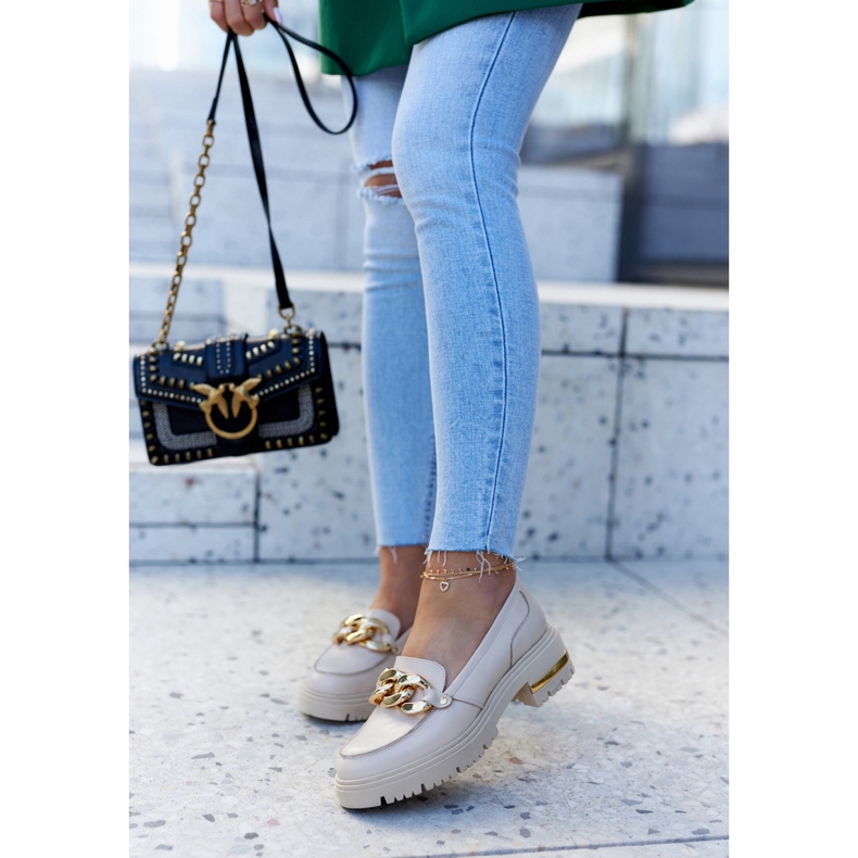 PA2 Dam Loafers Läder Loafers Beige Mollie 1