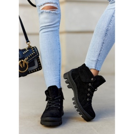 S.Barski Mockastövlar Tied Black Dalles svart 2