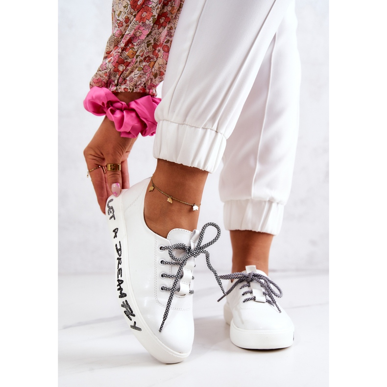 S.Barski Skinnsneakers för kvinnor på plattformen Vita Marien 1