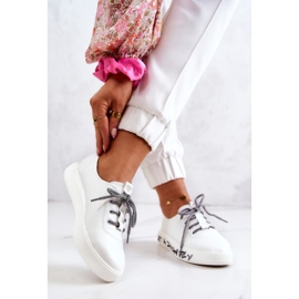 S.Barski Skinnsneakers för kvinnor på plattformen Vita Marien 2