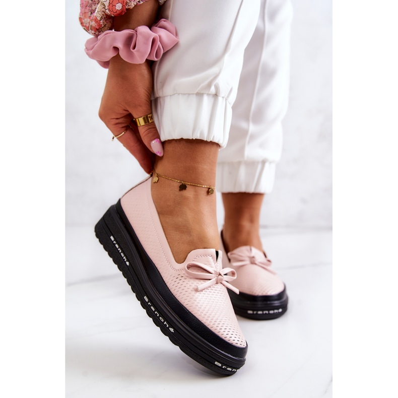 Vinceza Damläder Loafers Rosa Cannes 1