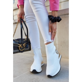 Vinceza Damsportstrumpor Vita Runaway gyllene 1