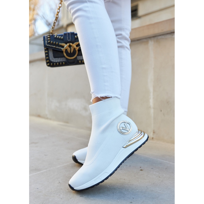 Vinceza Damsportstrumpor Vita Runaway gyllene 2