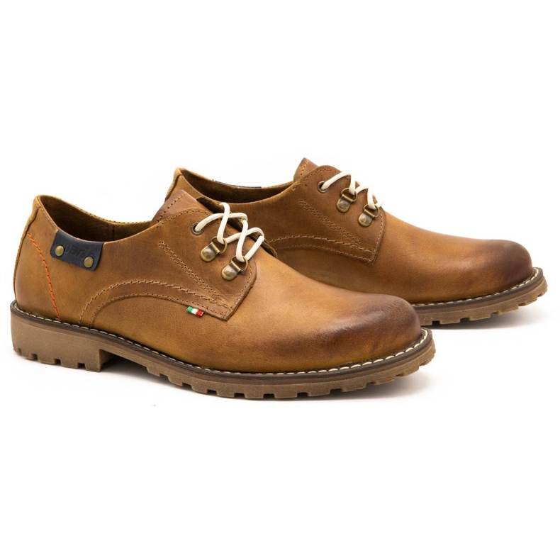 Olivier Herrskor 812MP röda ankelboots i läder brun orange 2