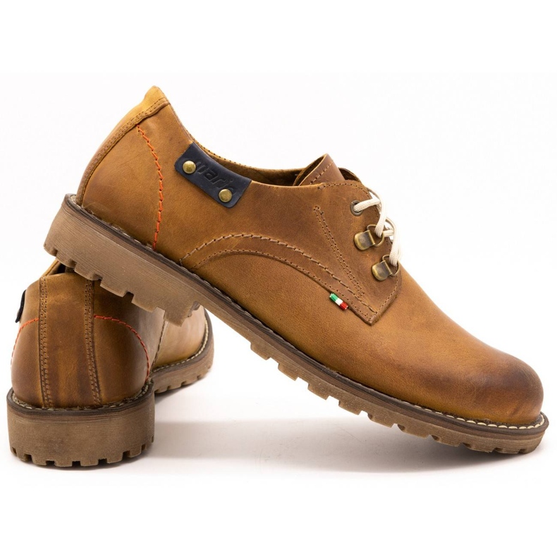 Olivier Herrskor 812MP röda ankelboots i läder brun orange 3