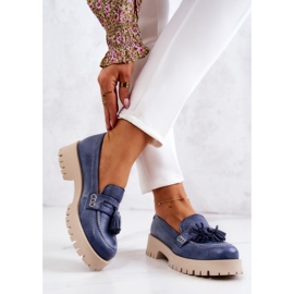 Skinnskor dam Fringes Maciejka 05497-17 Blå 2