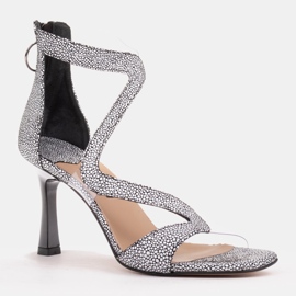 Marco Shoes Eleganta Ava -sandaler vit svart 1