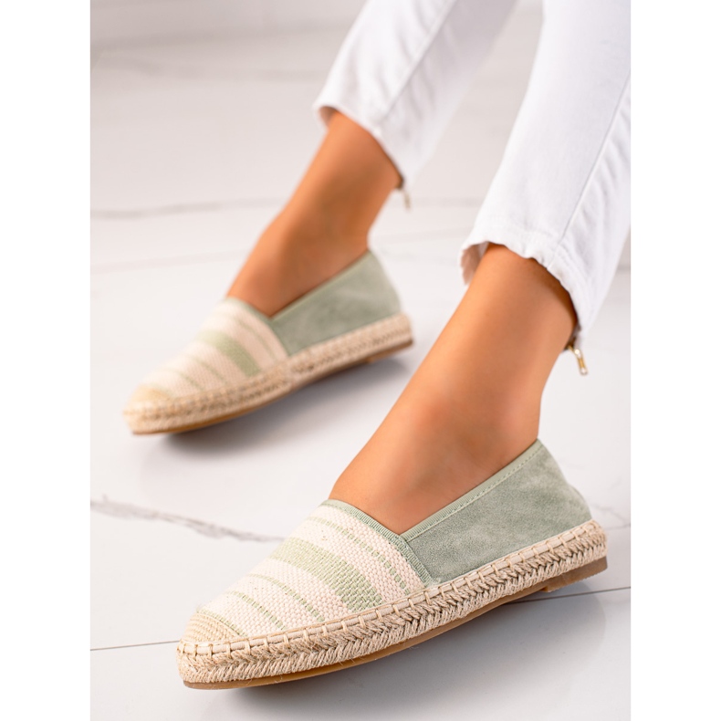 Anesia Paris Casual Espadrilles beige grön 2