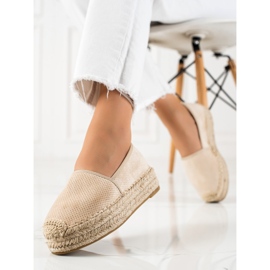 Bestelle Beige Espadrilles på plattformen 1