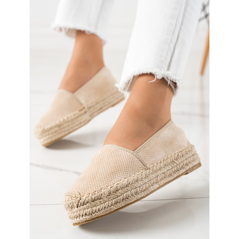 Bestelle Beige Espadrilles på plattformen 2