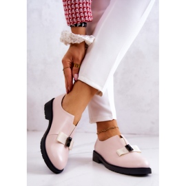 S.Barski Dambrogues Slip On Med Beige Janelle Dekoration rosa 2
