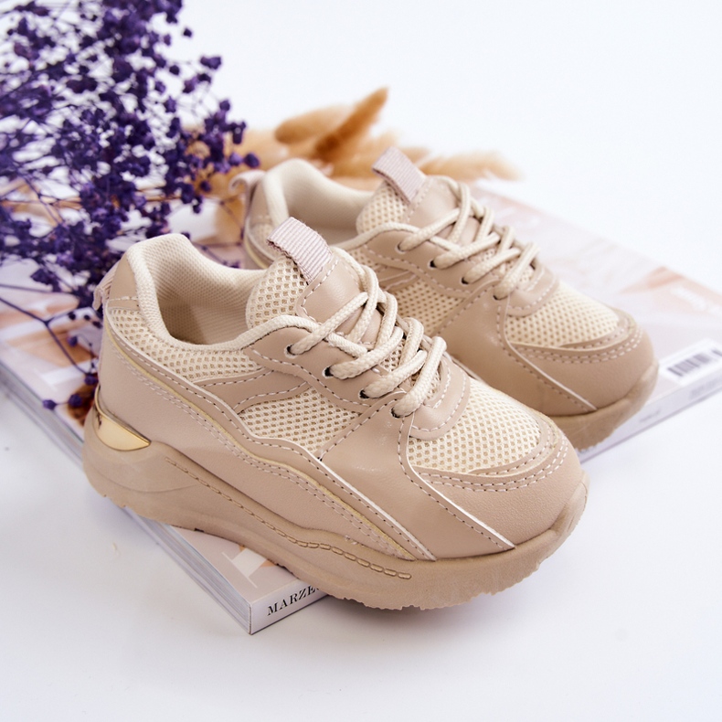 FR1 Sportskor för barn Sneakers Beige Kizzie 2