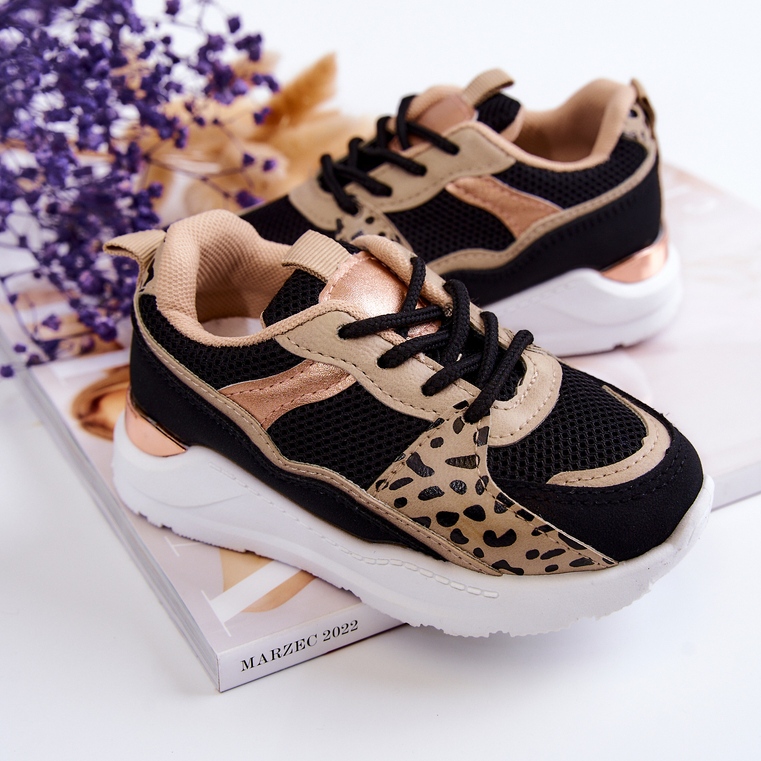 FR1 Sportskor för barn Sneakers svart och beige Kizzie 2