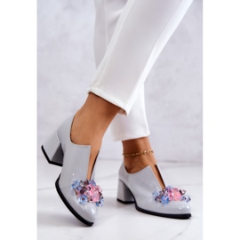 PA2 Lackade läderskor med grå Delaver-dekoration 2