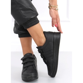 Saanvi Negro sneakers med kardborreband svart 1