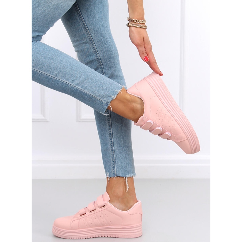 Saanvi Rosa sneakers med kardborreband 1