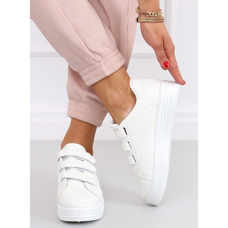 Saanvi Blanco sneakers med kardborre vit 2
