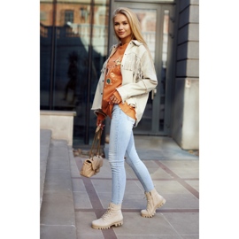 S.Barski Stövlar i mocka med ljusgrå Laydensömmar beige 1