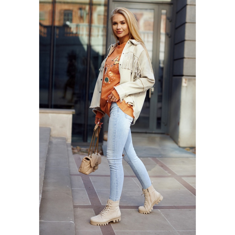 S.Barski Stövlar i mocka med ljusgrå Laydensömmar beige 1