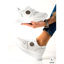 Damsportskor bundna Filippo DP3547 / 22 WH White vit silver- 1