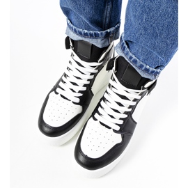 Svarta och vita Dellucci ankel sneakers 1