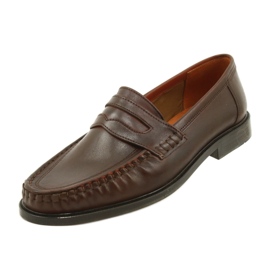Pilbut Bruna loafers i läder Morello 3