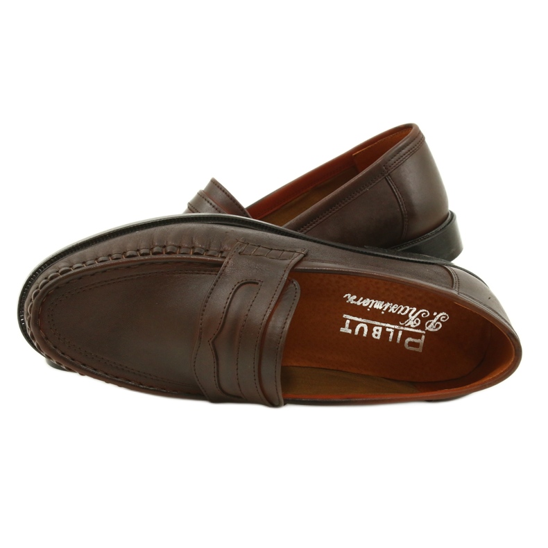Pilbut Bruna loafers i läder Morello 5