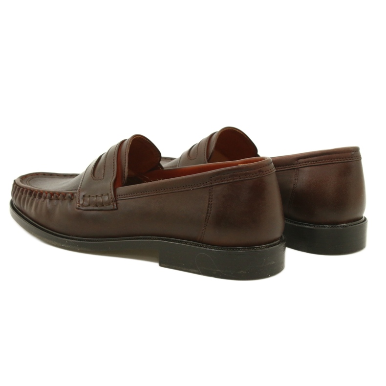Pilbut Bruna loafers i läder Morello 4