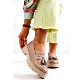 Skinnskor dam Fringes Maciejka 05497-04 Beige 2