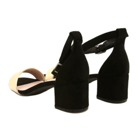 Svarta och guld sandaler på en bar Evento 20SD98-1618 gyllene 4