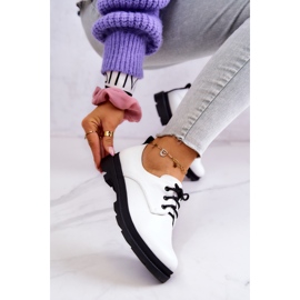 S.Barski Klassiska Brogues för kvinnor Oxford White Colton vit 1