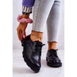 S.Barski Klassiska Oxfordskor för kvinnor Svart Colton 1