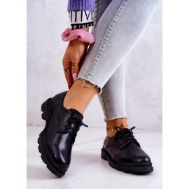 S.Barski Klassiska Oxfordskor för kvinnor Svart Colton 2