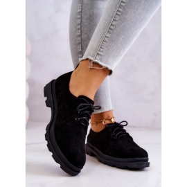 S.Barski Oxfords klassiska mockaskor för kvinnor Svart Colton 2