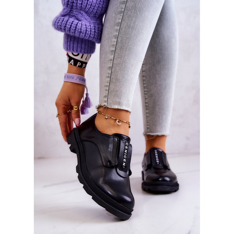 S.Barski Slip-on skor i läder för kvinnor Svart Kirstee 1