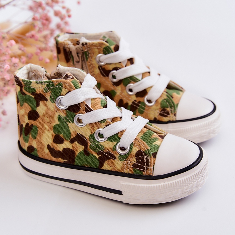 Höga Sneakers för barn Beige-Grön Filemon 2