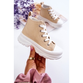 FR1 Höga Sneakers för barn Beige Freeze 1