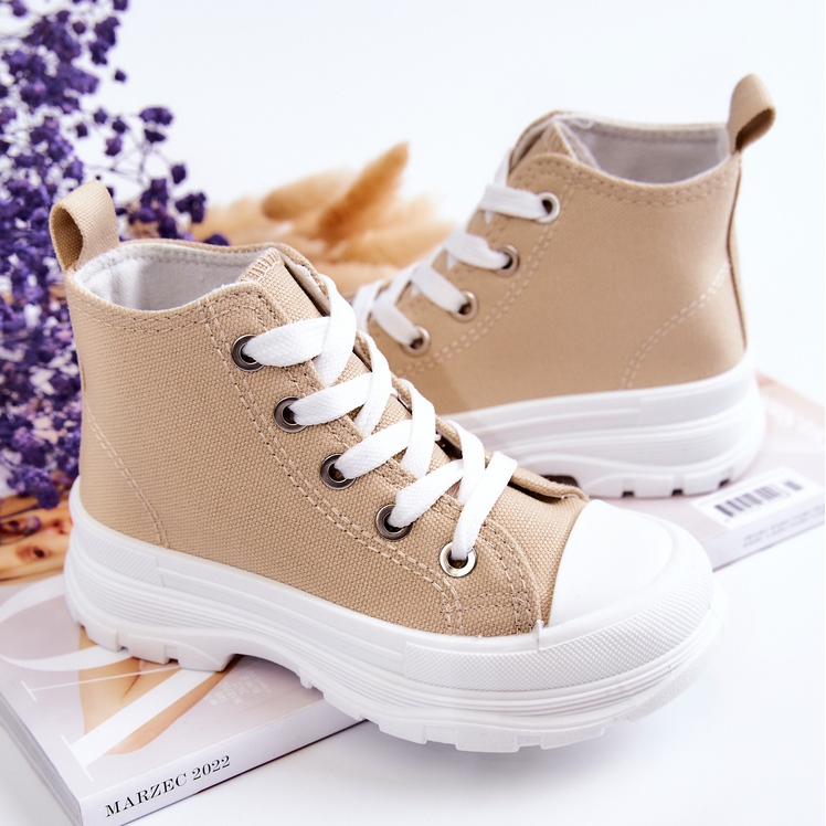 FR1 Höga Sneakers för barn Beige Freeze 2