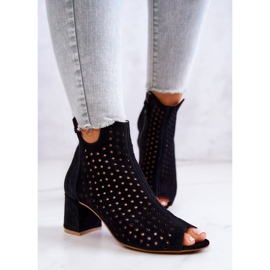 Genombrutna läderstövlar Maciejka 05420-43 Svart 1