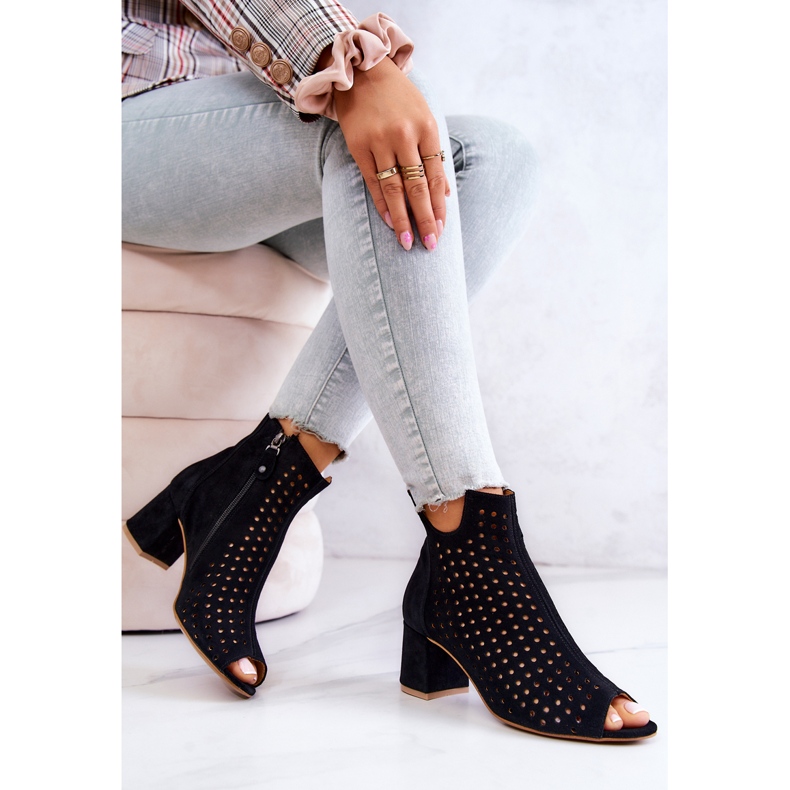 Genombrutna läderstövlar Maciejka 05420-43 Svart 2