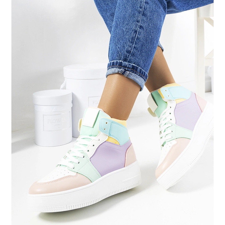 Dellucci lila ankel sneakers violett 1