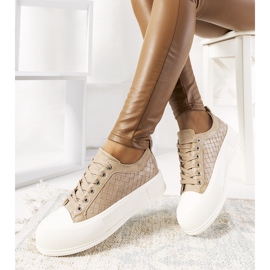 Beige sneakers med tjock Luther-sula 2