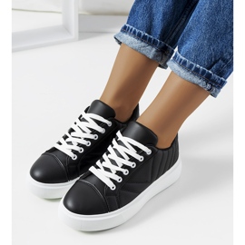 Svarta sneakers med tjocka Matthew-sulor 1