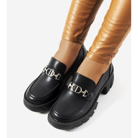 Svarta mockasiner på en tjock Brant sula 1