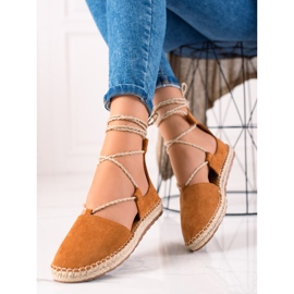 Lucky Shoes Knyt Camel Espadrilles brun 1
